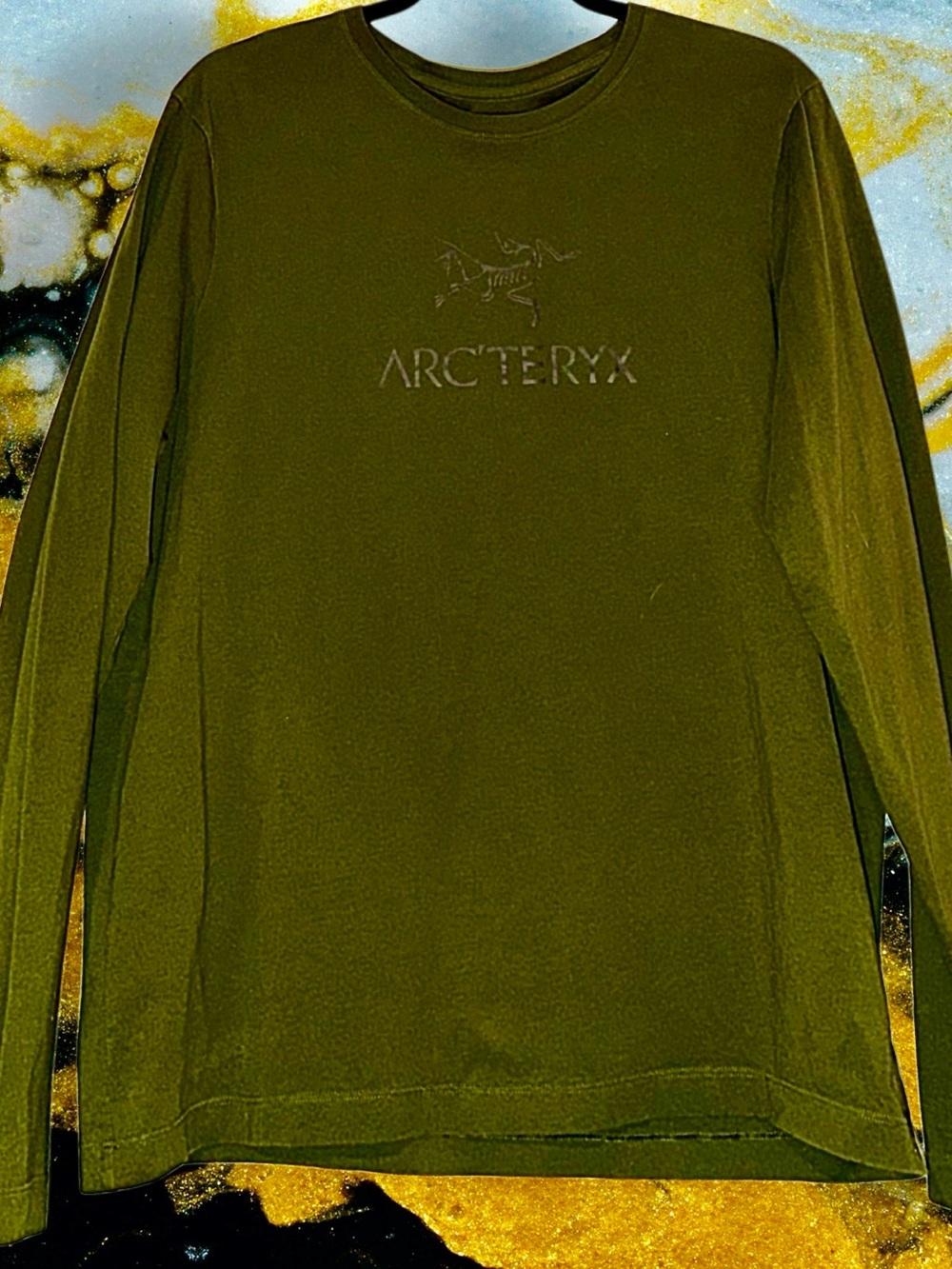 Arc'teryx Olive Green Long Sleeve Logo Tee